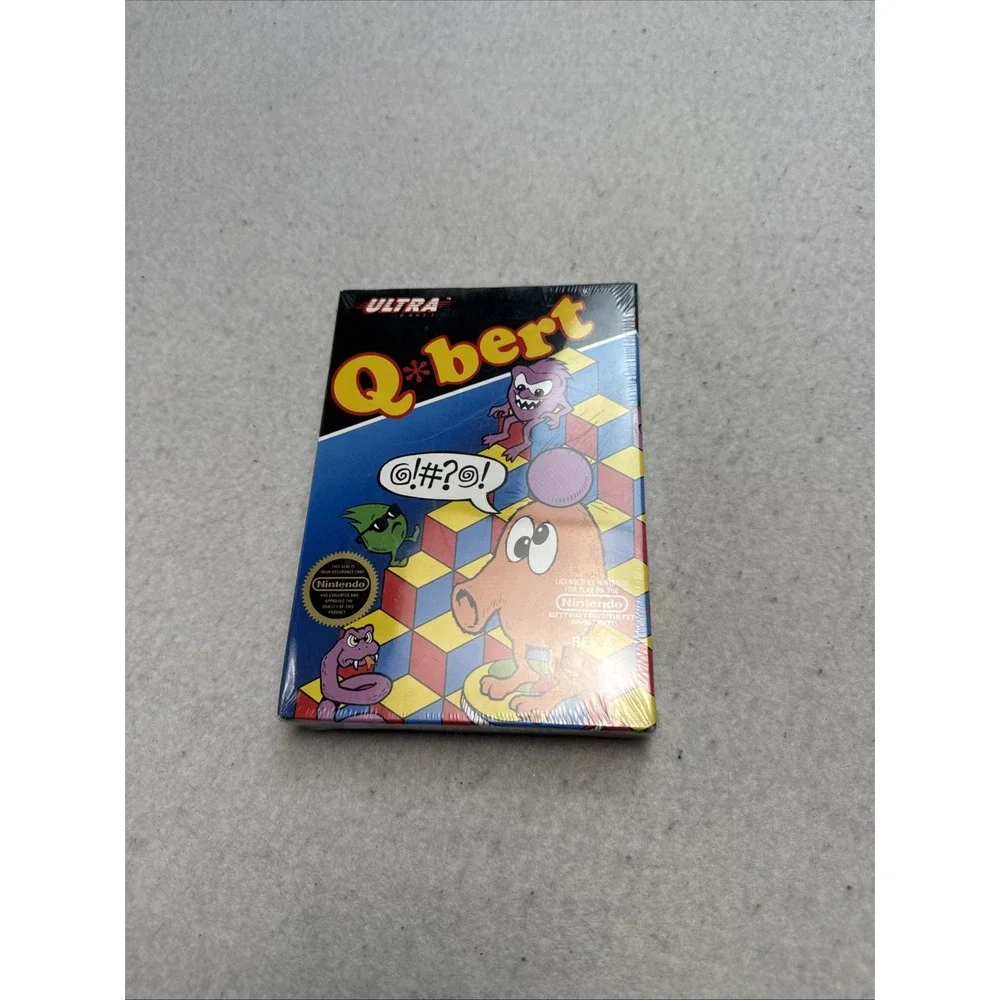 MINT BOX complete 100% CIB Q*Bert QBert  Nintendo NES Video Game Factory Sealed